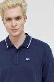 Бавовняне поло Tommy Jeans колір синій з принтом