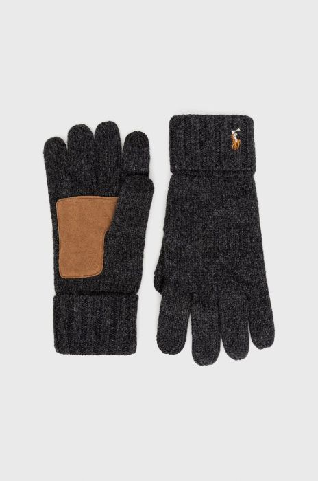 Вовняні рукавички Polo Ralph Lauren чоловічі колір сірий (2765880)