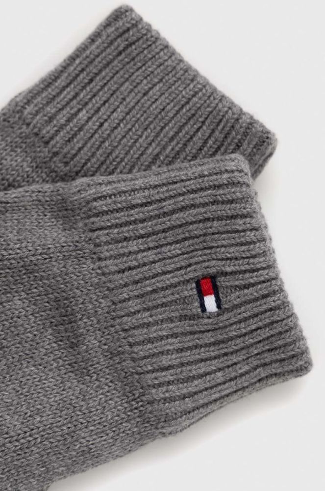 Рукавички з домішкою кашеміру Tommy Hilfiger чоловічі колір сірий фото 2