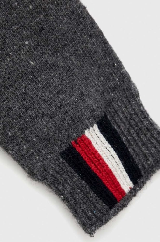 Вовняні рукавички Tommy Hilfiger чоловічі колір сірий фото 2