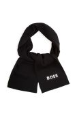 Дитячий шарф BOSS колір чорний з принтом