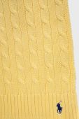 Бавовняний шарф Polo Ralph Lauren колір жовтий однотонний