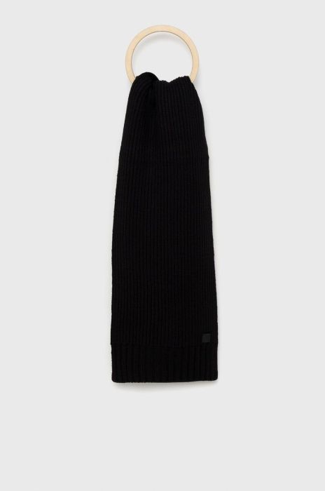 Шарф з домішкою вовни AllSaints колір чорний однотонний (2694905)