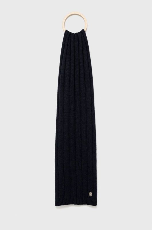 Шарф Tommy Hilfiger жіночий колір синій однотонний