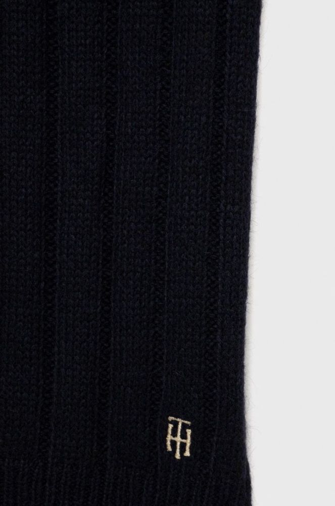 Шарф Tommy Hilfiger жіночий колір синій однотонний фото 2