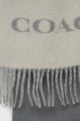 Кашеміровий шарф Coach колір сірий візерунок