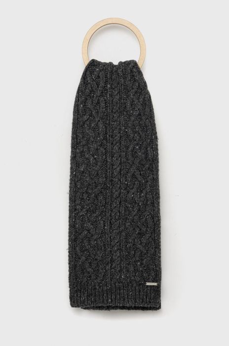 Вовняний шарф Lauren Ralph Lauren колір сірий меланж