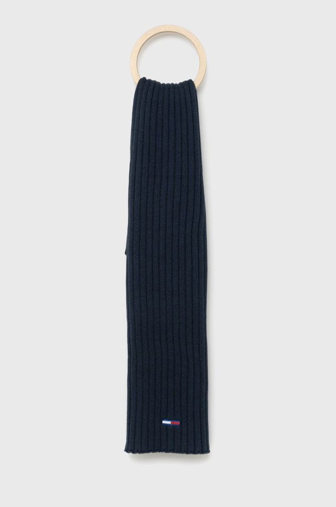 Шарф Tommy Jeans жіночий колір синій однотонний