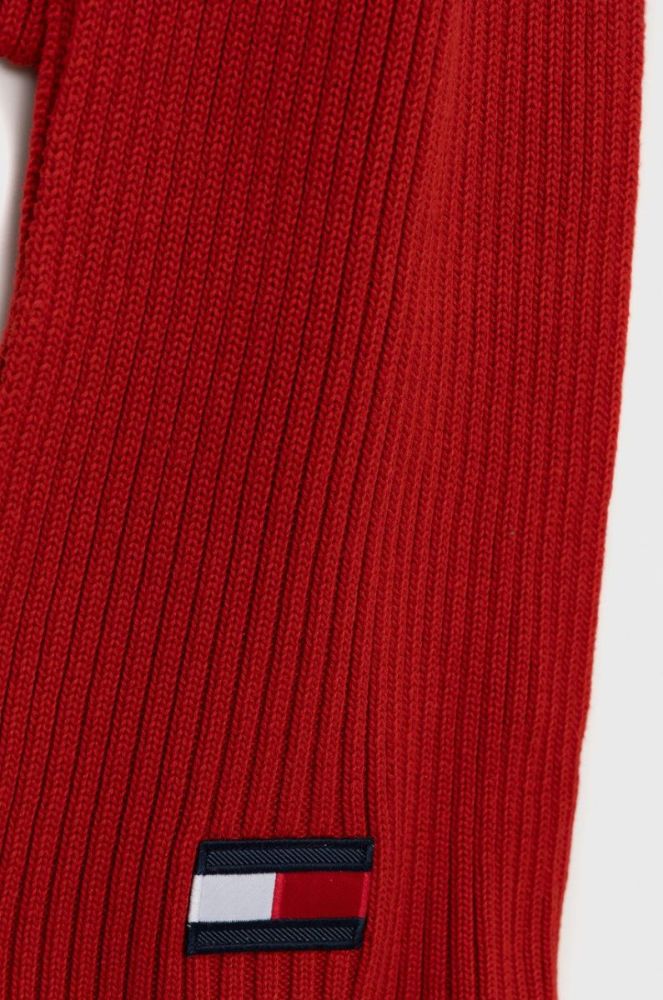 Дитячий шарф Tommy Hilfiger колір червоний однотонний фото 2