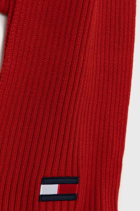 Дитячий шарф Tommy Hilfiger колір червоний однотонний фото 2