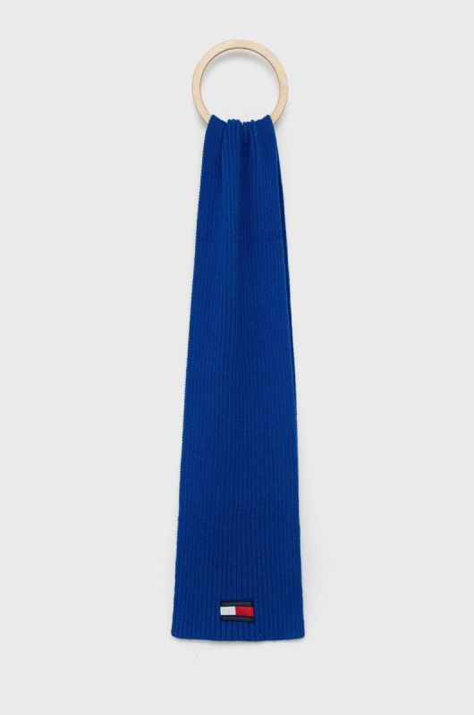 Дитячий шарф Tommy Hilfiger колір синій однотонний (2670336)