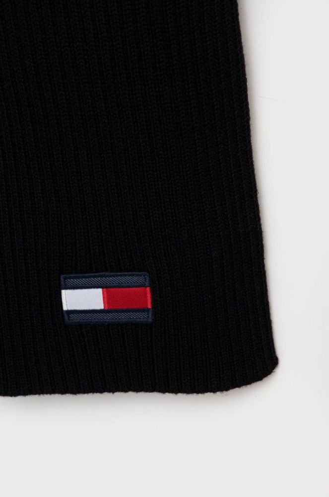 Дитячий шарф Tommy Hilfiger колір чорний однотонний фото 2