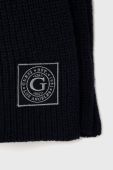 Вовняний шарф Guess колір синій однотонний