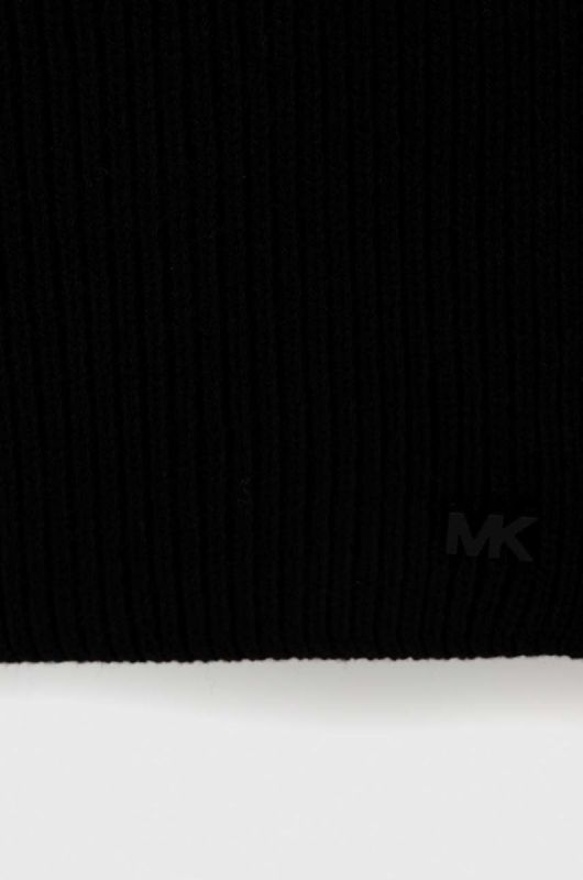 Шарф з домішкою вовни Michael Kors колір чорний однотонний (2834366) фото 2