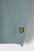 Шарф Lyle & Scott однотонний колір блакитний