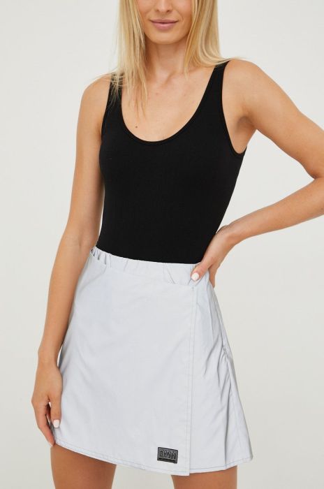 Спідниця Dkny колір срібний mini пряма Спідниця Dkny колір срібний mini пряма