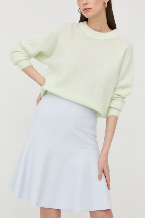 Спідниця Tiger Of Sweden mini розкльошена колір блакитний Спідниця Tiger Of Sweden mini розкльошена колір блакитний