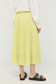 Спідниця BOSS колір жовтий midi розкльошена