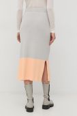 Спідниця BOSS колір сірий midi олівець