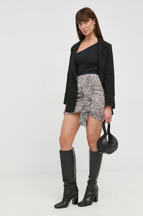 Спідниця Patrizia Pepe колір сірий mini олівець