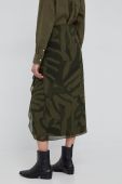 Спідниця Lauren Ralph Lauren колір зелений midi пряма Спідниця Lauren Ralph Lauren колір зелений midi пряма