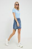 Джинсова спідниця Love Moschino колір синій mini пряма