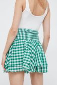 Бавовняна спідниця Pepe Jeans колір зелений mini розкльошена Бавовняна спідниця Pepe Jeans колір зелений mini розкльошена