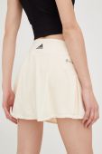 Спідниця adidas Performance колір бежевий mini розкльошена