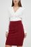 Спідниця Guess колір бордовий mini олівець