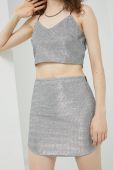 Спідниця Noisy May Glitter колір срібний mini олівець Спідниця Noisy May Glitter колір срібний mini олівець