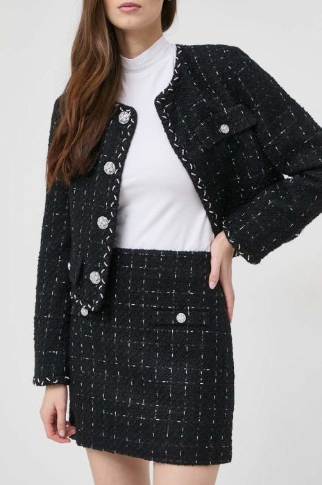 Вовняна спідниця Miss Sixty колір чорний mini пряма Вовняна спідниця Miss Sixty колір чорний mini пряма