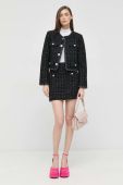 Вовняна спідниця Miss Sixty колір чорний mini пряма Вовняна спідниця Miss Sixty колір чорний mini пряма