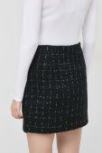 Вовняна спідниця Miss Sixty колір чорний mini пряма Вовняна спідниця Miss Sixty колір чорний mini пряма
