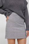 Спідниця United Colors of Benetton колір сірий mini пряма Спідниця United Colors of Benetton колір сірий mini пряма