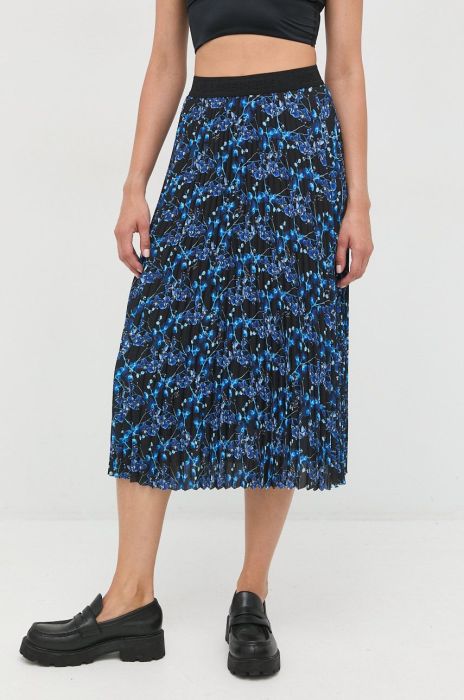 Спідниця Karl Lagerfeld колір синій midi пряма