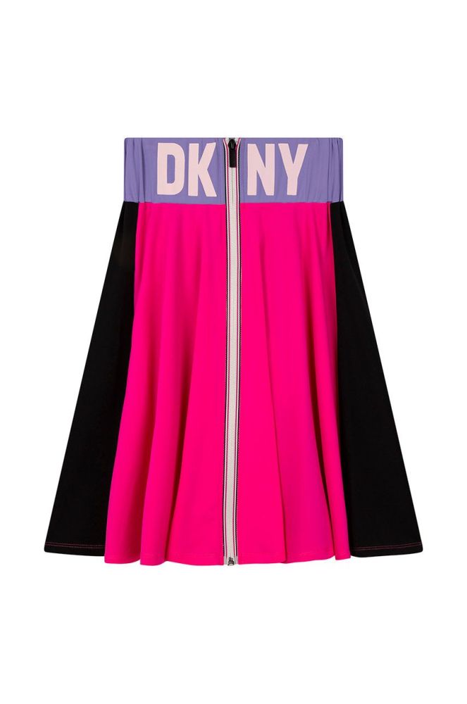 Дитяча спідниця Dkny колір рожевий mini розкльошена (2561926)