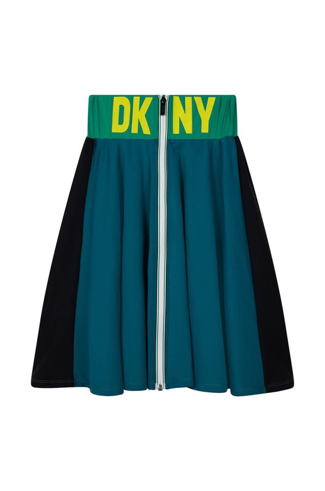 Дитяча спідниця Dkny колір бірюзовий mini розкльошена (2561923)