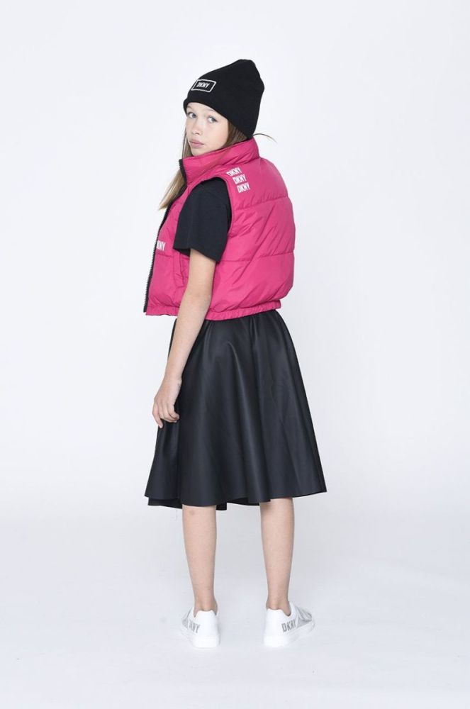 Дитяча спідниця Dkny колір чорний mini розкльошена (2561910) фото 2