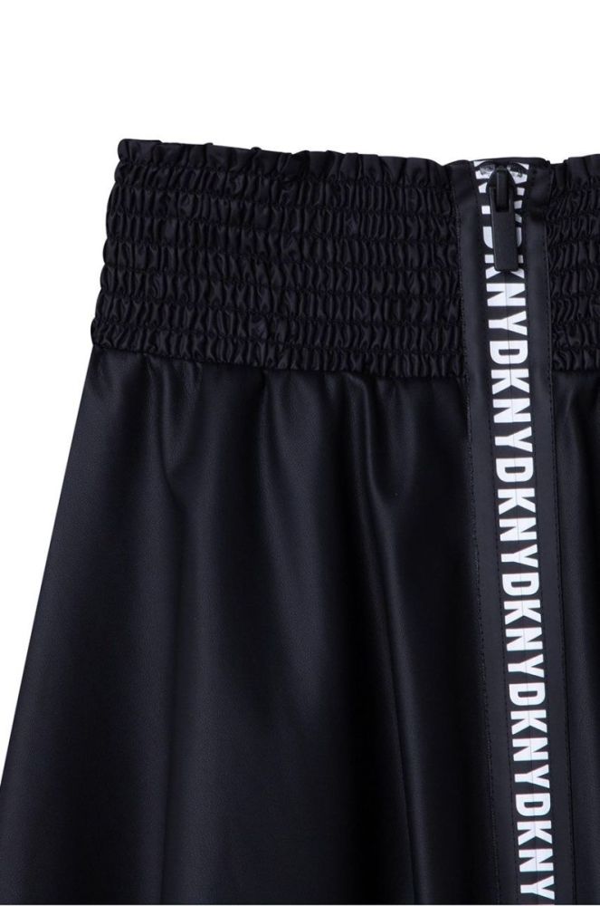 Дитяча спідниця Dkny колір чорний mini розкльошена (2561910) фото 5