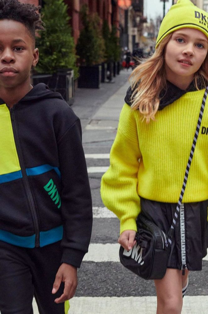 Дитяча спідниця Dkny колір чорний mini розкльошена (2561910) фото 7