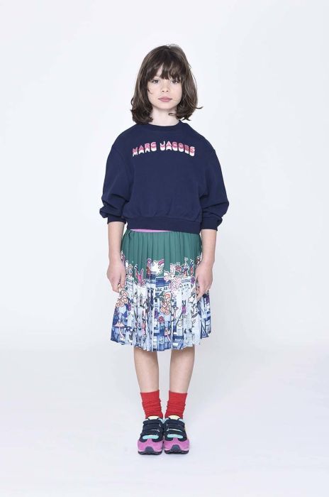Дитяча спідниця Marc Jacobs колір зелений midi розкльошена (2617404)