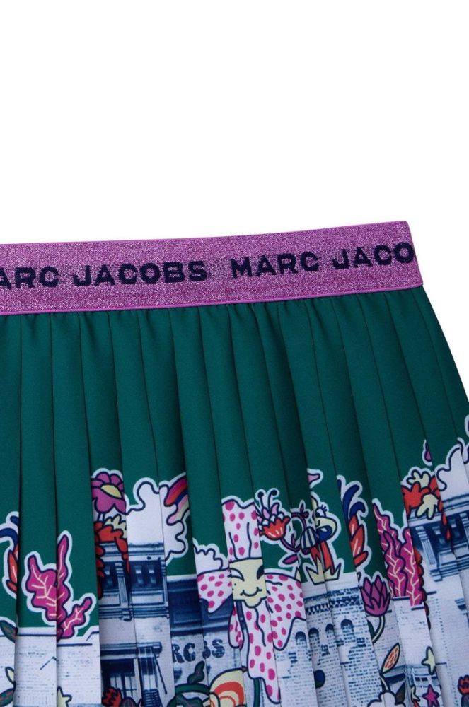 Дитяча спідниця Marc Jacobs колір зелений midi розкльошена (2617407) фото 4