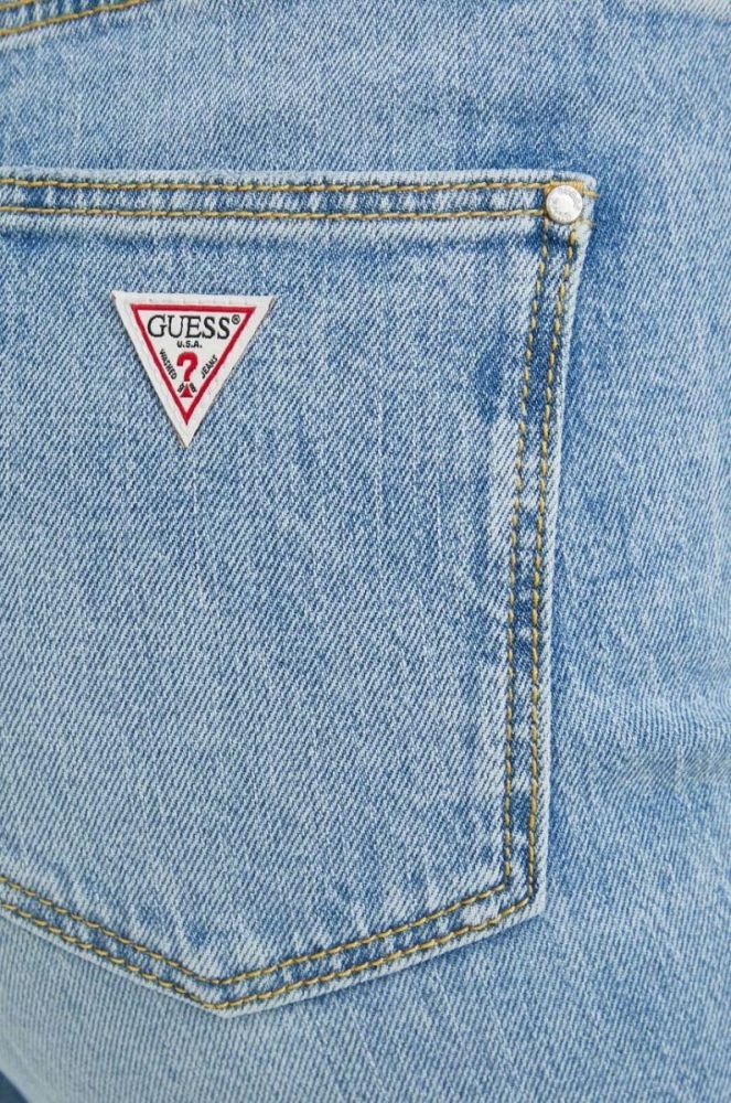Джинси Guess жіночі висока посадка колір блакитний (2781386) фото 4