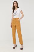 Бавовняні джинси Guess жіночі висока посадка колір помаранчевий (2411647)