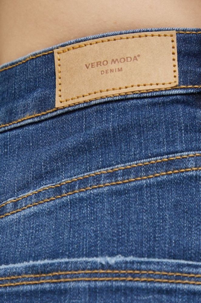 Джинси Vero Moda жіночі висока посадка колір темно-синій (2775609) фото 4
