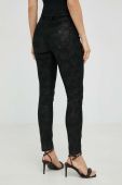 Штани Guess жіночі колір чорний облягаюче висока посадка (2830099)