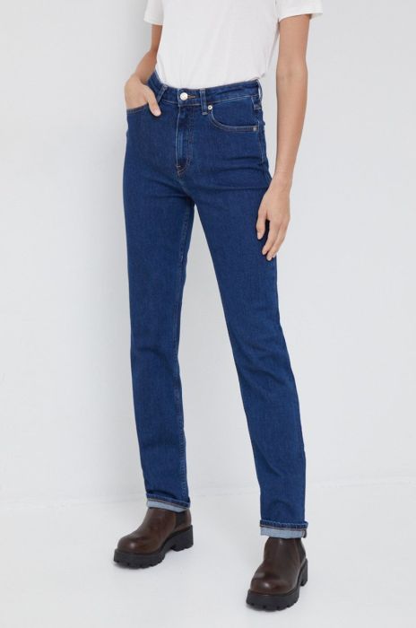 Джинси Tommy Hilfiger жіночі висока посадка колір темно-синій (2629661)