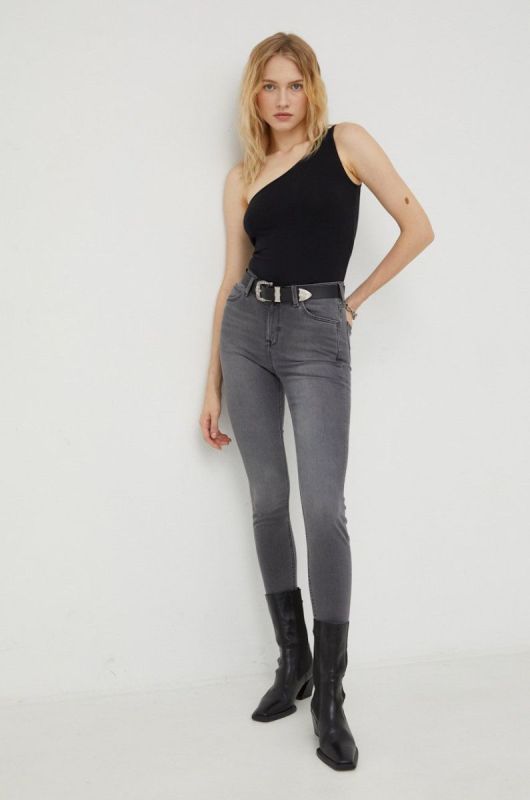 Джинси Lee Scarlett High Storm Grey жіночі висока посадка колір сірий фото 2