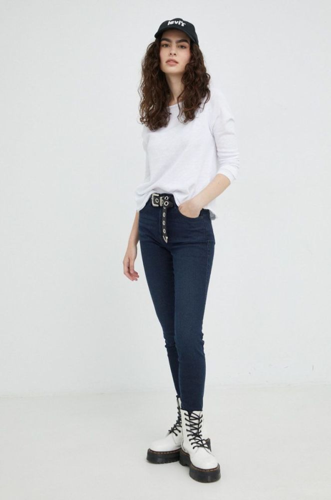 Джинси Wrangler High Rise Skinny Ink Spill жіночі висока посадка колір темно-синій фото 2