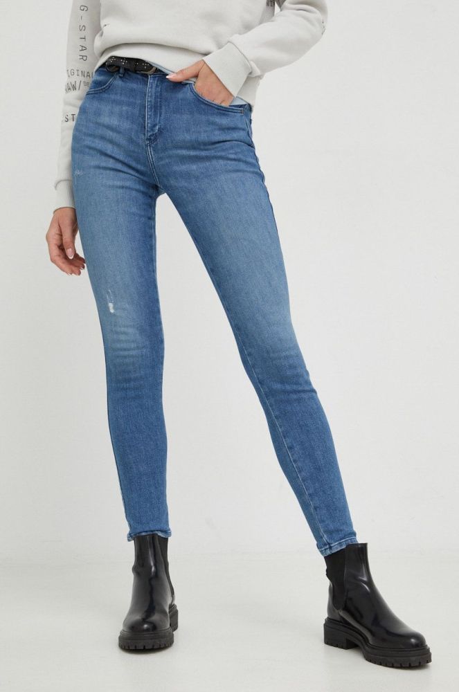 Джинси Wrangler High Rise Skinny Heath жіночі висока посадка колір блакитний